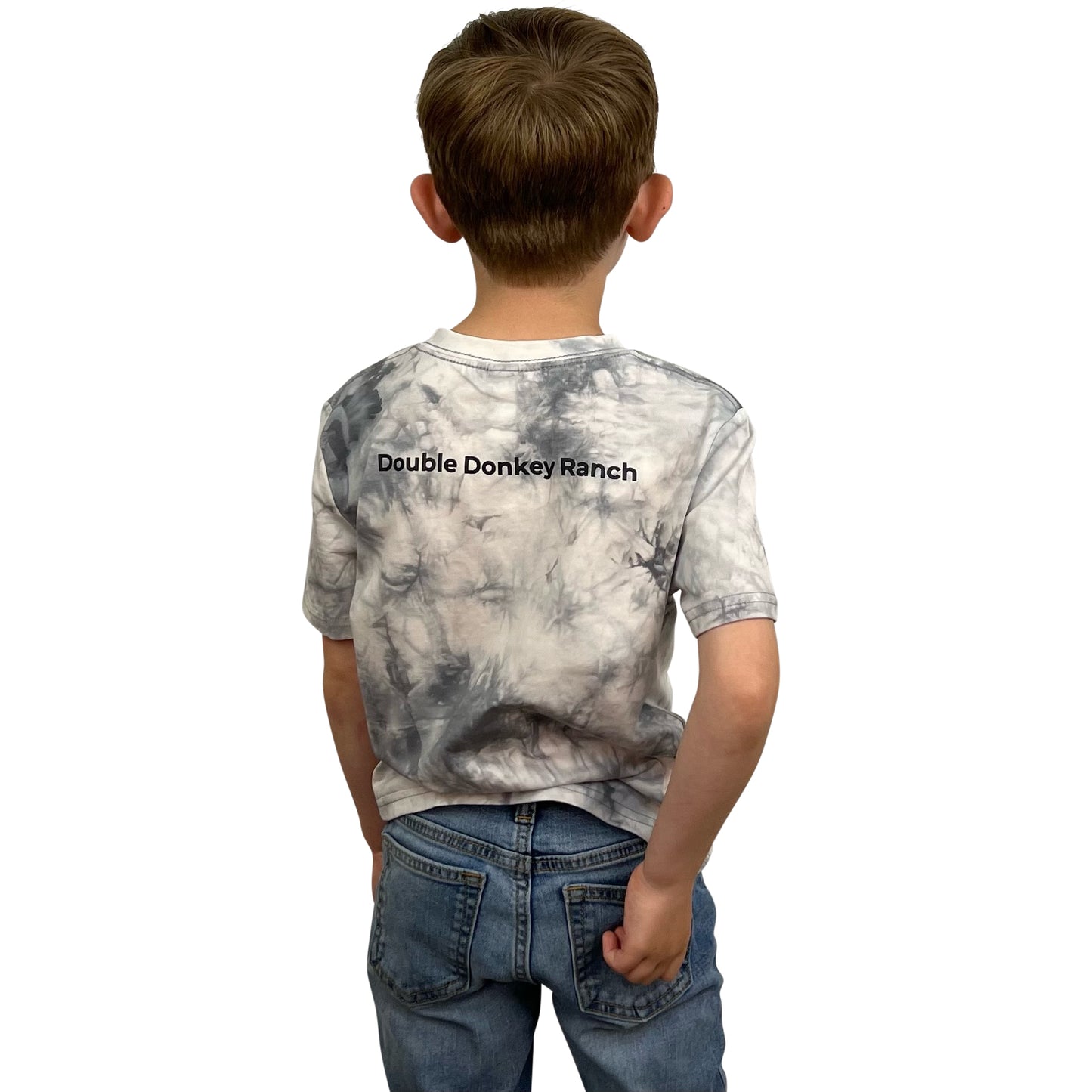 Youth Grey Tie Dye Donkey Tee