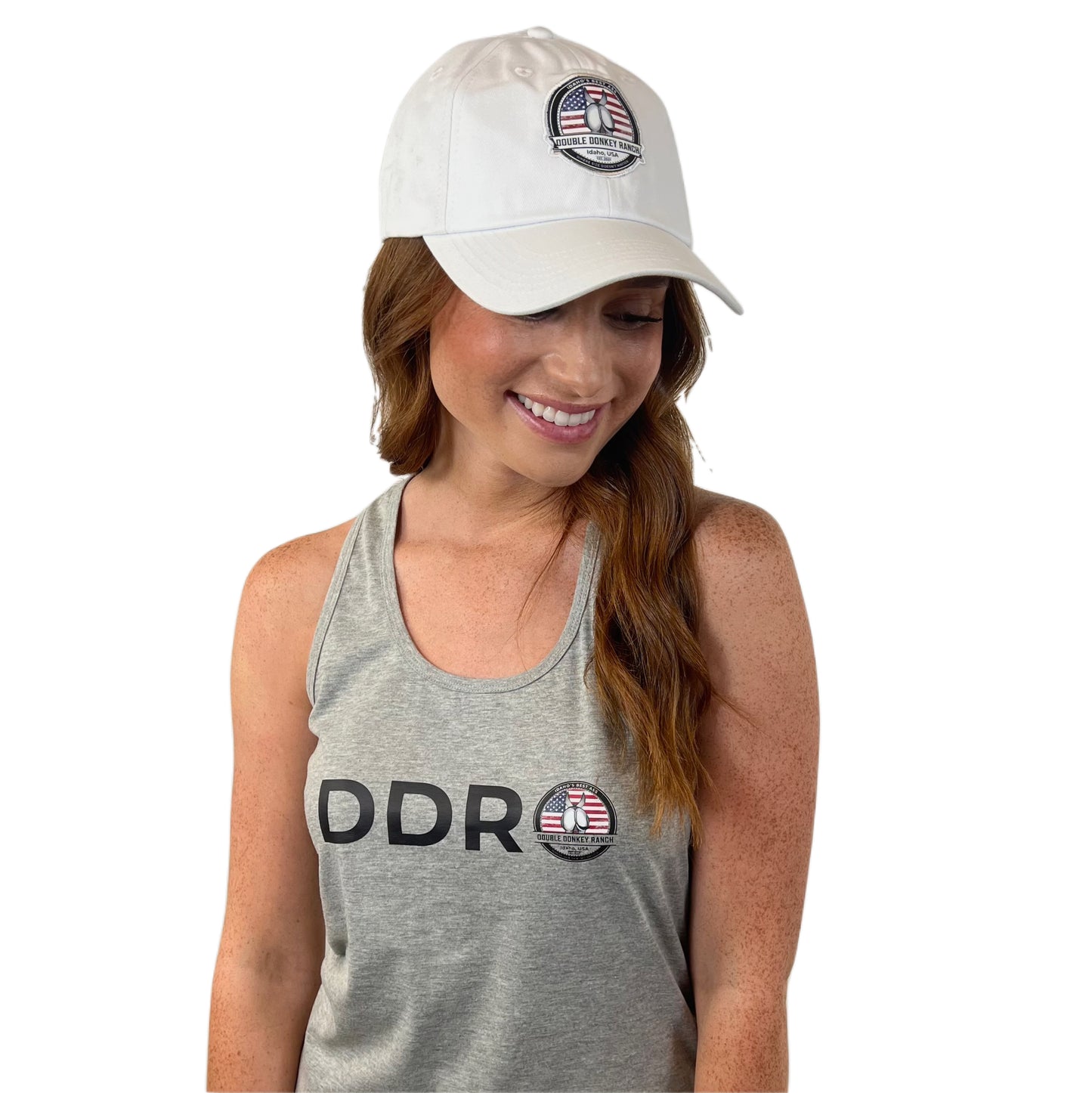 White American Flag Retro Baseball Cap