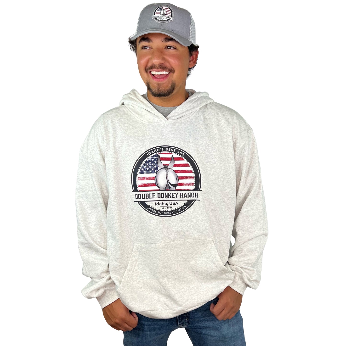 Guys American Flag Donkey Hoodie