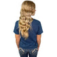 Gals Blue Patriotic Idaho Donkey Tee