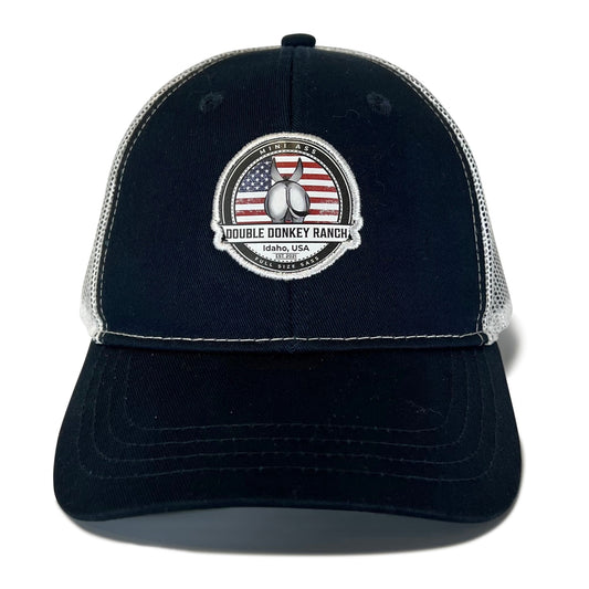 Youth Navy American Flag Mini Ass Hat