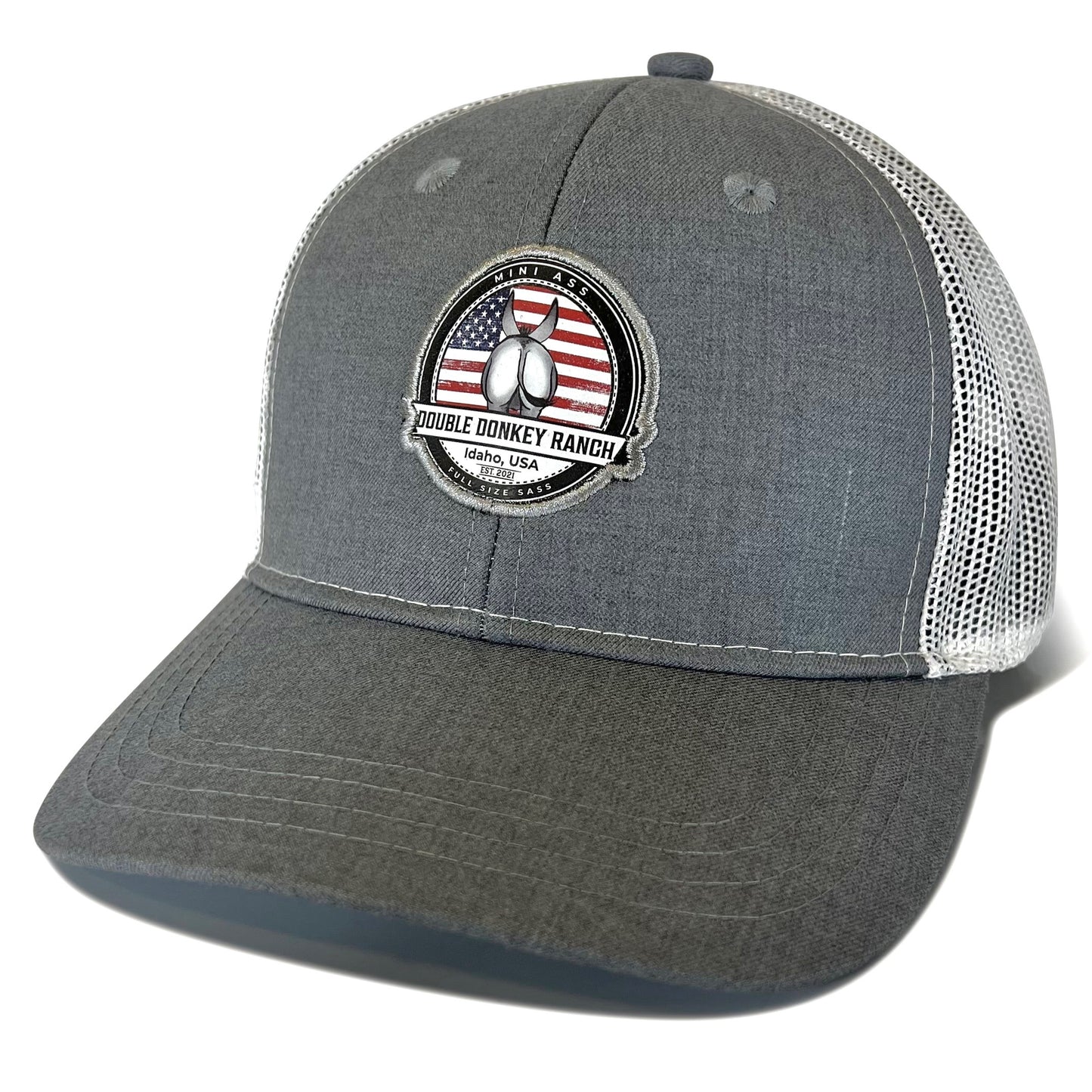 Youth Grey American Flag Mini Ass Hat