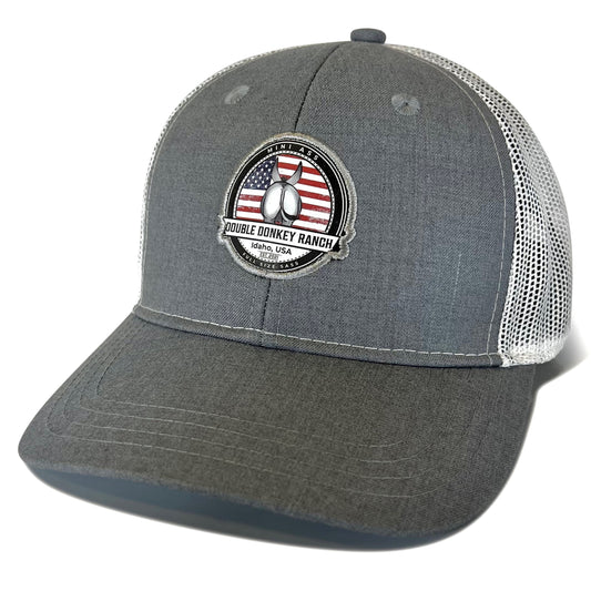 Youth Grey American Flag Mini Ass Hat