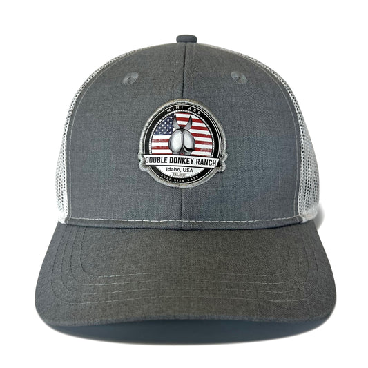 Youth Grey American Flag Mini Ass Hat