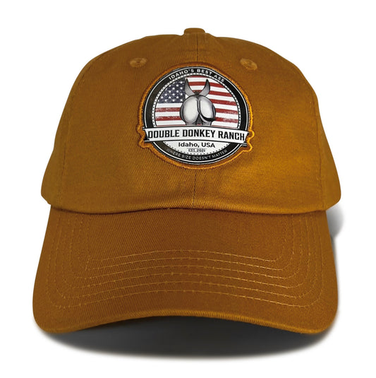 Retro Blue-Collar Brown Flag Hat