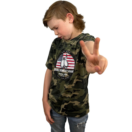 Youth Mini Ass Camo Patriot Tee