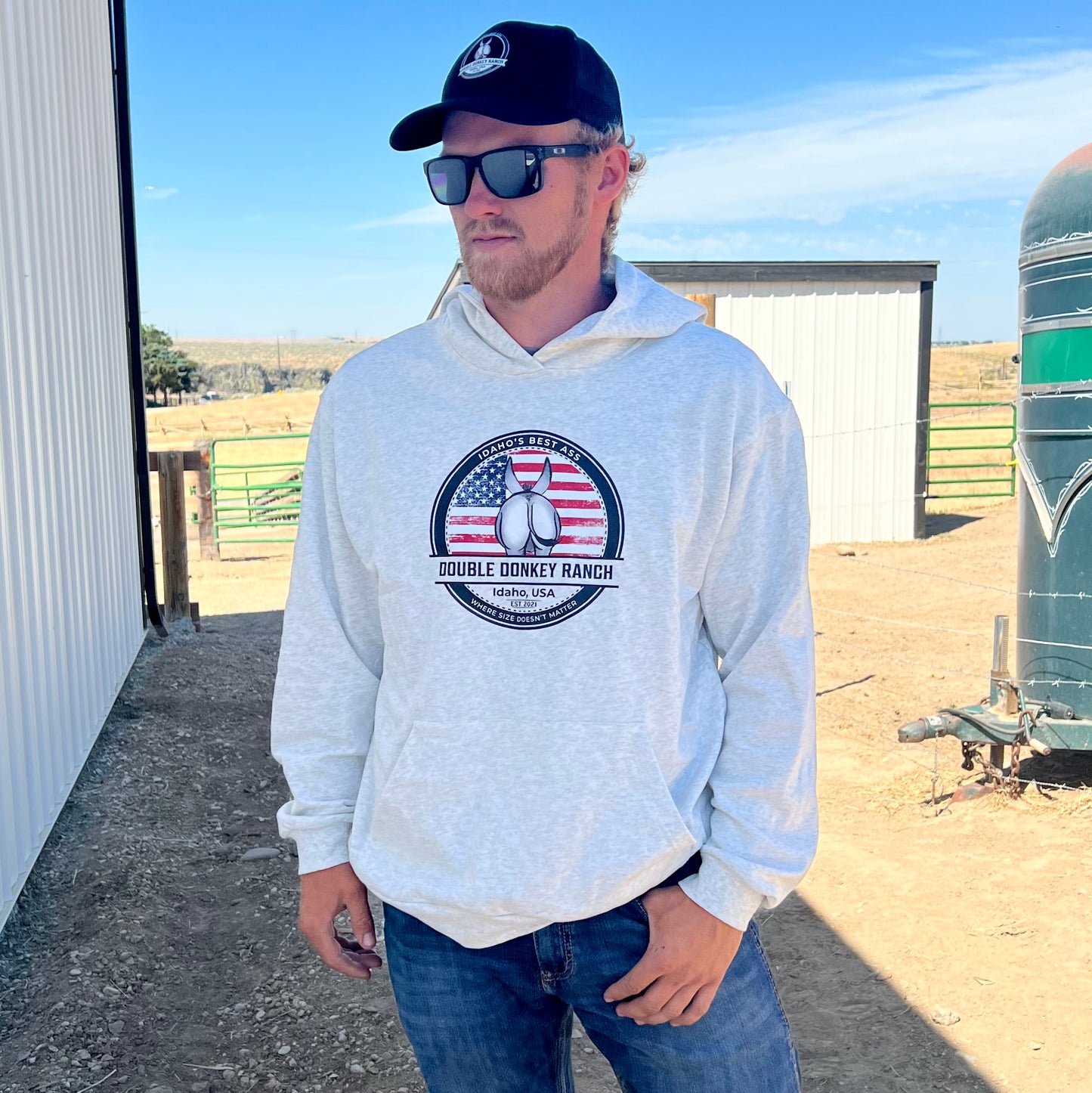 Guys American Flag Donkey Hoodie