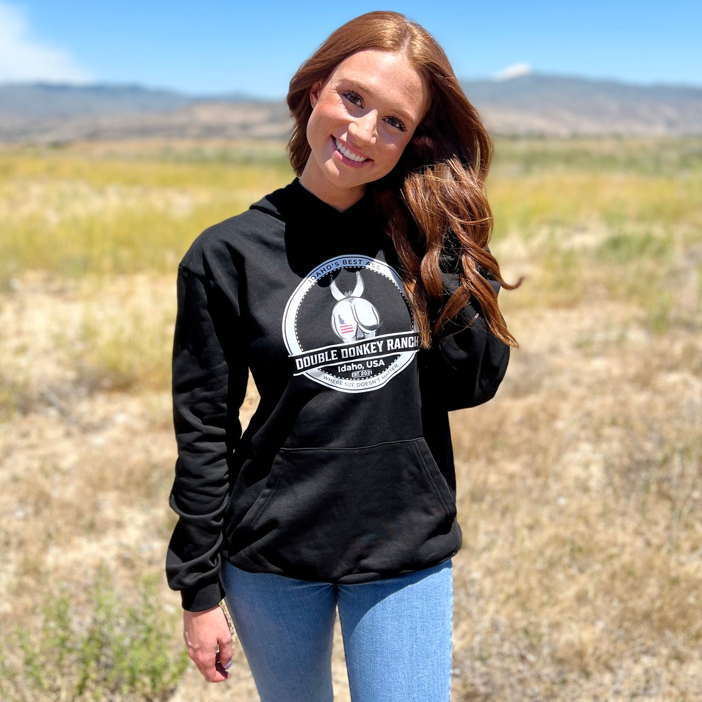Gals Patriotic Idaho Ass Hoodie