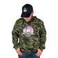Guys Camo American Flag Hoodie
