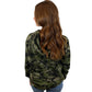 Gals Camo American Flag Hoodie