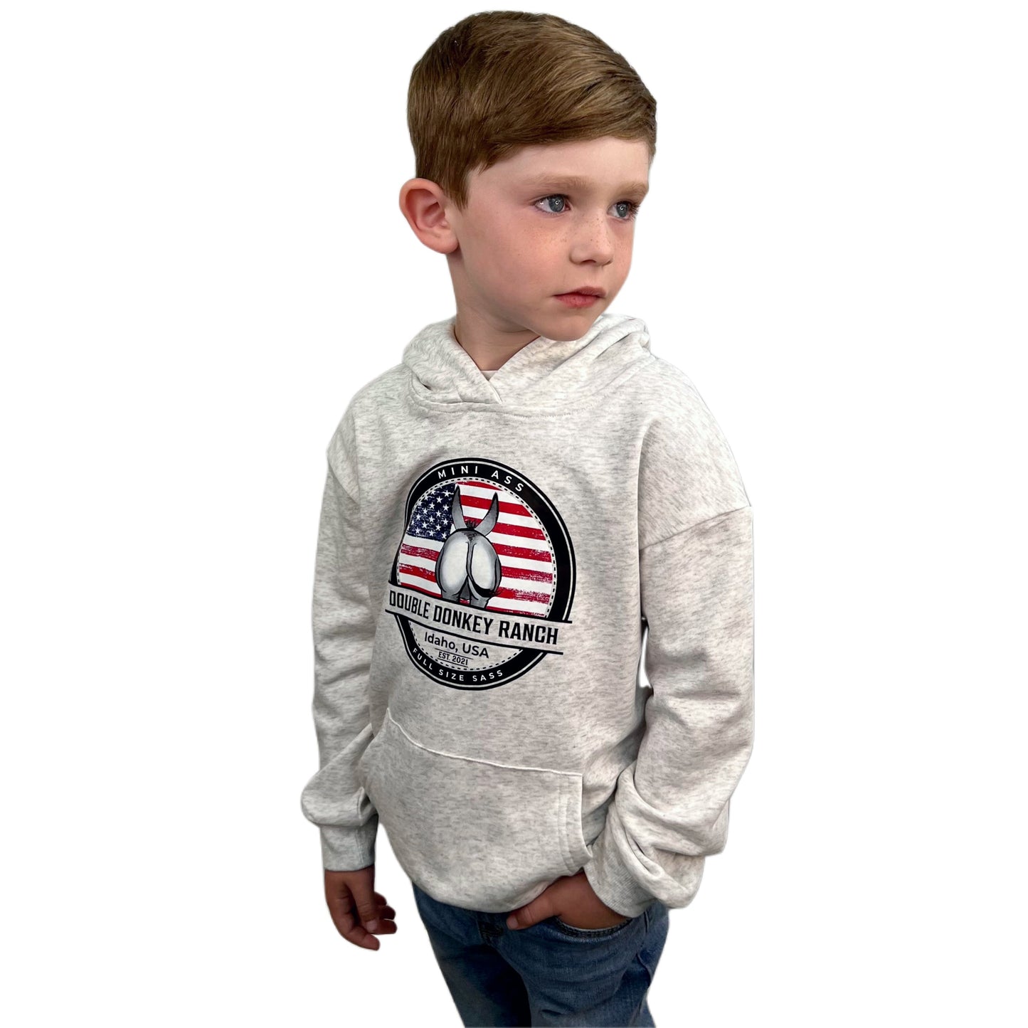 Youth American Flag Donkey Hoodie