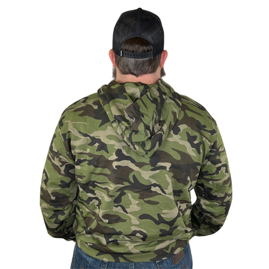 Guys Camo American Flag Hoodie
